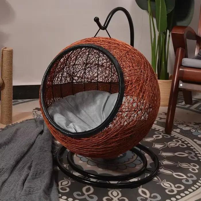 Hamac semi-fermé pour chat, lit de luxe, fournitures pour animaux de compagnie, jouets pour animaux 
