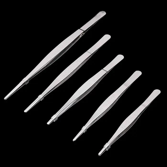 Pincettes chirurgicales vétérinaires en acier inoxydable, pincettes droites résistantes à la chaleur