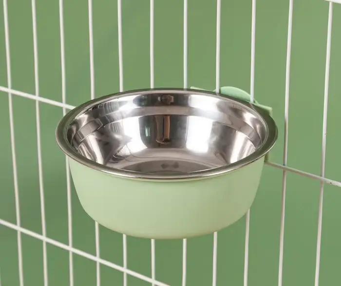 Bol pour chien, chenil amovible en acier inoxydable pour animaux de compagnie, bol d'alimentation à 