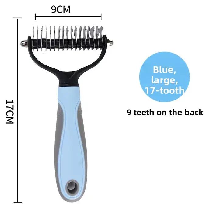 Brosse à poils longs pour animaux de compagnie (chiens et chats), peigne démêlant double face, acces