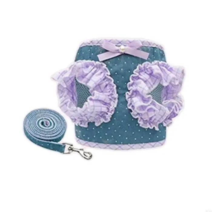 Harnais pour chien taille, pour petits chiens, sans traction, avec laisse, Clip réglable, boucles co