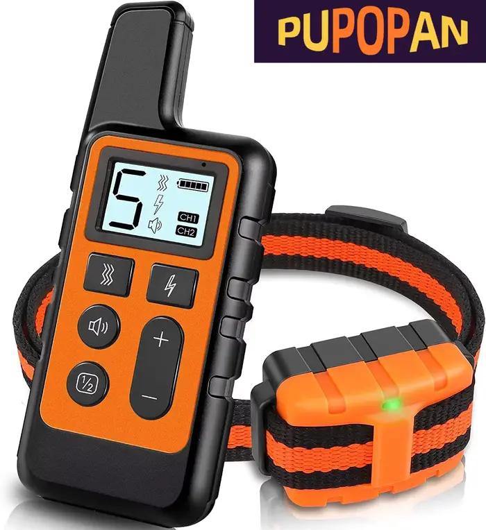 Collier Électrique d'Entraînement pour Chien, Étanche, avec Télécommande, Rechargeable, avec Son de 