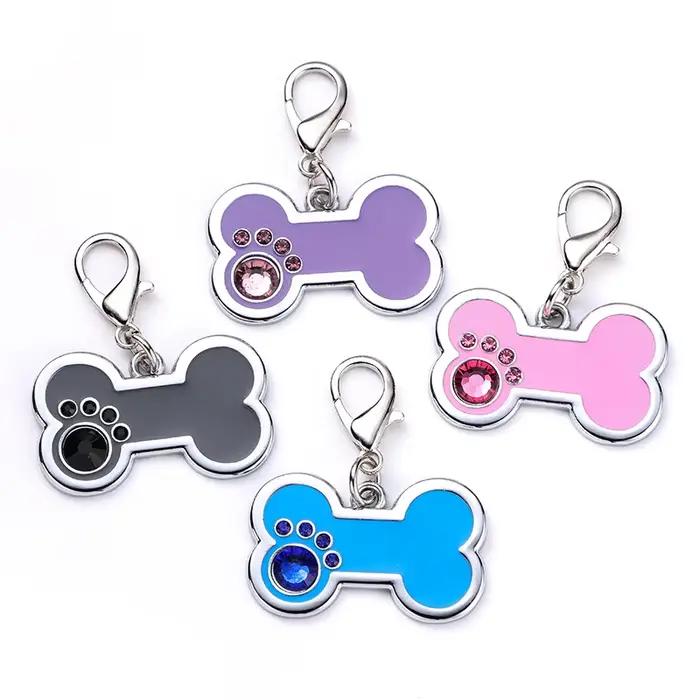 Carte d'identité en alliage Anti-perte pour animaux de compagnie, pendentif de marque, mignon, chien