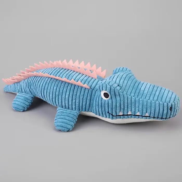 Jouet réaliste en peluche Crocodile pour chien, jouet à mâcher grinçant pour chiots, nettoyage des d