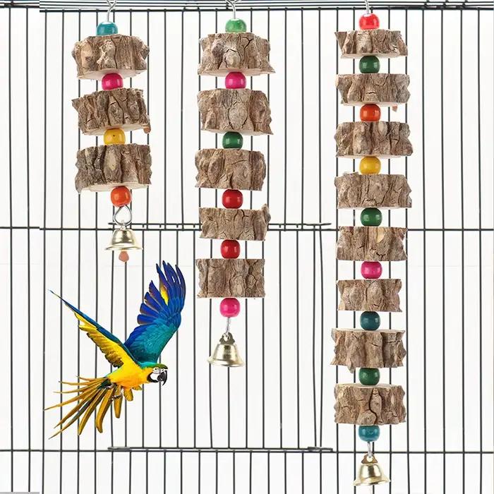 Jouets pour oiseaux S/M/L, pour perroquet, morsure à mâcher, Cage suspendue, décoration, meulage de 