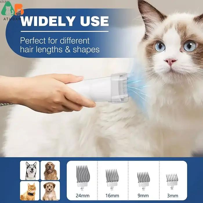 ATUBAN aspirateur de toilettage pour animaux de compagnie et Kit de toilettage pour chiens avec une 