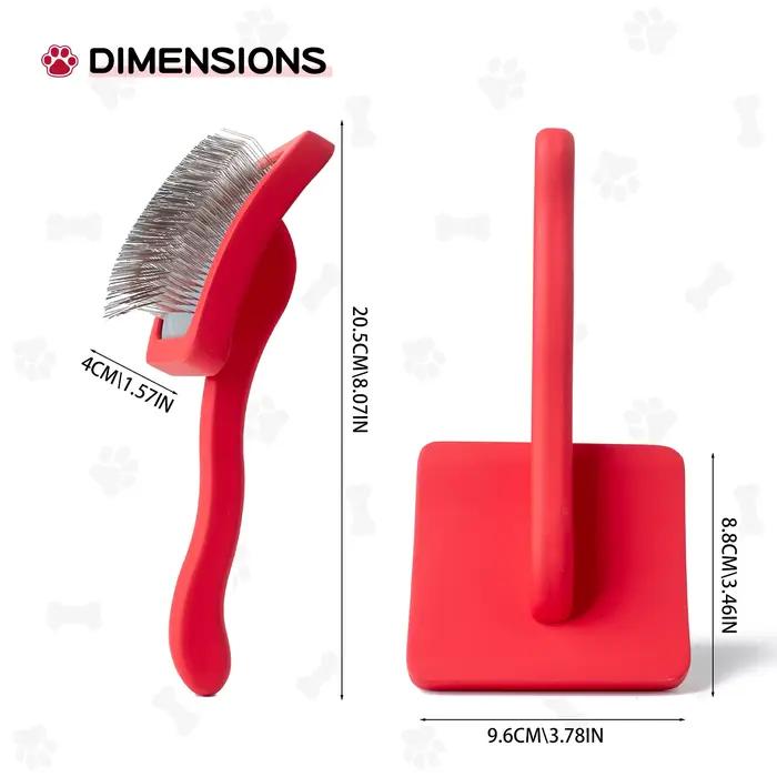 Brosse Professionnelle de Énergie Doux pour Chien et Chat, Broches en Acier Inoxydable, Peigne de Dé