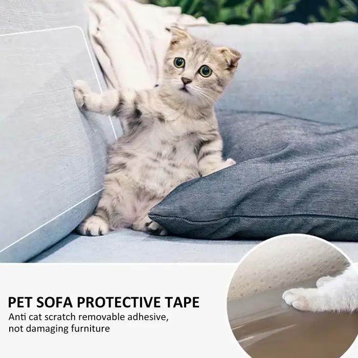 Bande d'entraînement pour chats, 3/10M, dissuasion des rayures, transparente, auto-adhésive, pour ch