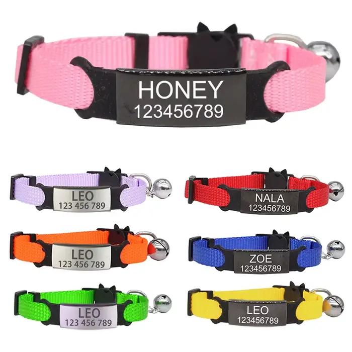 Étiquette d'identification d'animal de compagnie collier personnalisé étiquettes personnalisées grav
