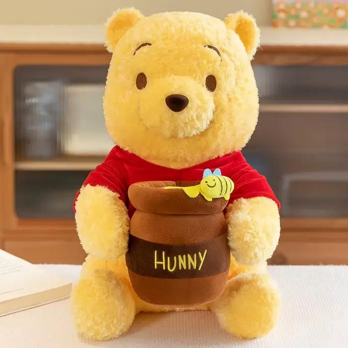 Disney Winnie l'Ourson en Peluche, Dessin Animé Mignon, Gros Ours au Beurre, Oreiller, Jouets, Pot d