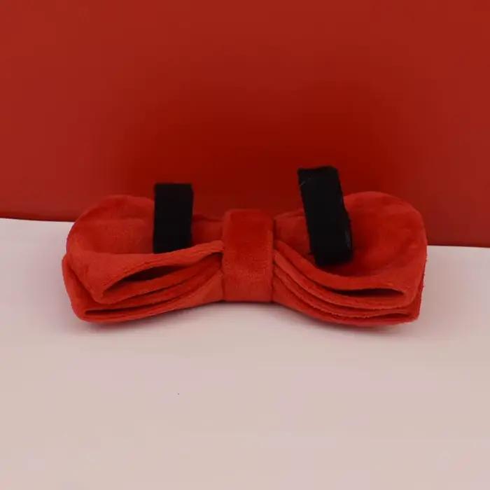 Ensemble collier et laisse pour chien en velours rouge, pour chiens de petite, moyenne et grande tai