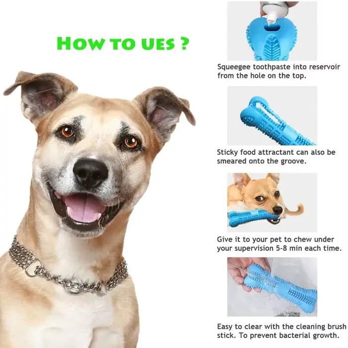 Brosses à dents en caoutchouc souple pour chien, jouets pour chiots, bâton de brosse pour chien, net