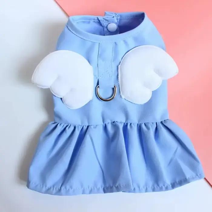 Pet Clothing For Dogs Cats Small Dog Dress Angel Wings Skirt Dog Clothes Dog Accessories Spring Summ