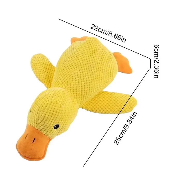 Jouet de canard apaisant pour chiens, interactif, doux et confortable, fournitures de dentition, jou