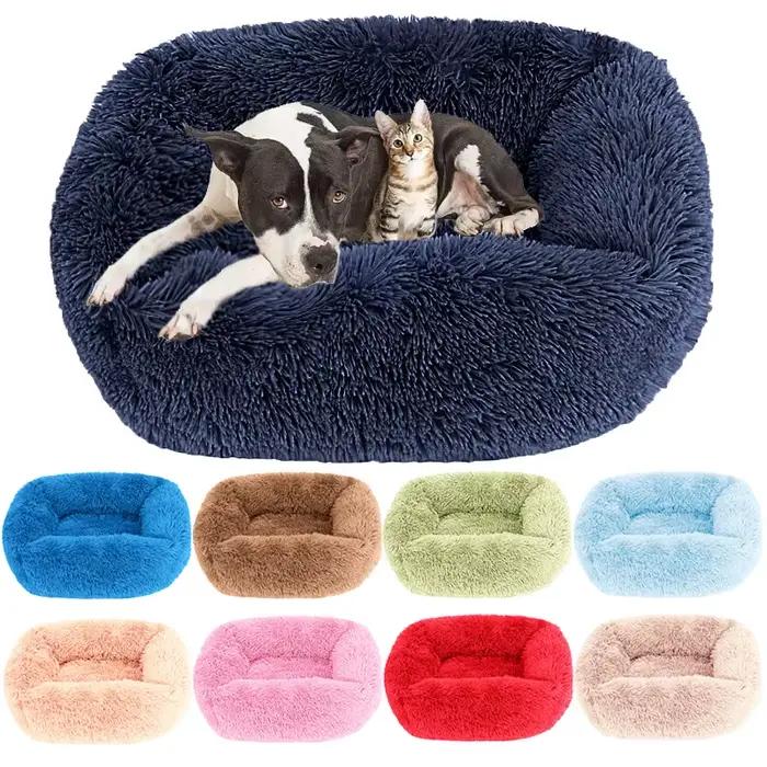 Mir en peluche pour animaux de compagnie, lit pour chien, canapé moelleux, grands paniers, petit, gr