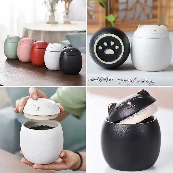 Urne noire/blanche 170/500ml pour cendres d'animaux de compagnie, urnes de crémation commémoratives 