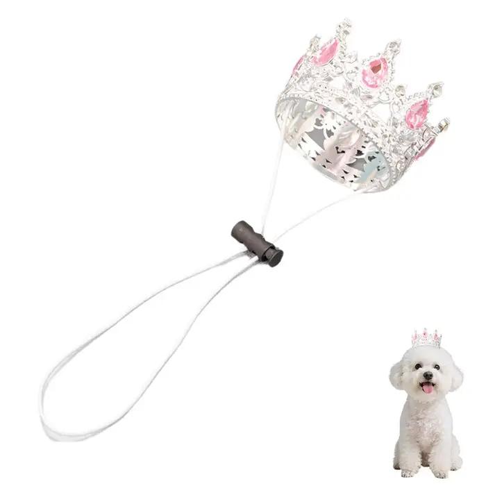 Couronne pour animaux de compagnie, serre-tête rond, chapeau de costume de roi et reine pour chats e