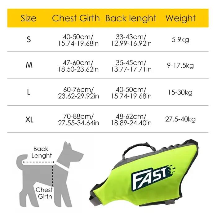 Gilet de sauvetage de natation pour animaux de compagnie gilet de sécurité pour chiens nager mode ré