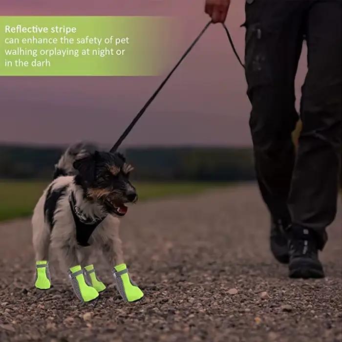 Chaussures pour chiens de compagnie, respirantes et imperméables, filet de marche en plein air, chau