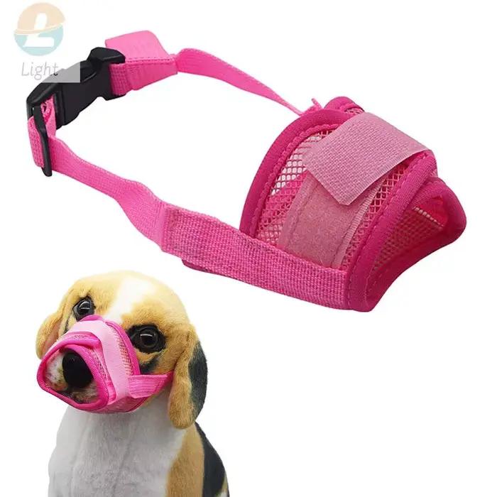 Muselière pour chien Anti-morsure, aboiement, maille à mâcher, couverture buccale douce pour petits,
