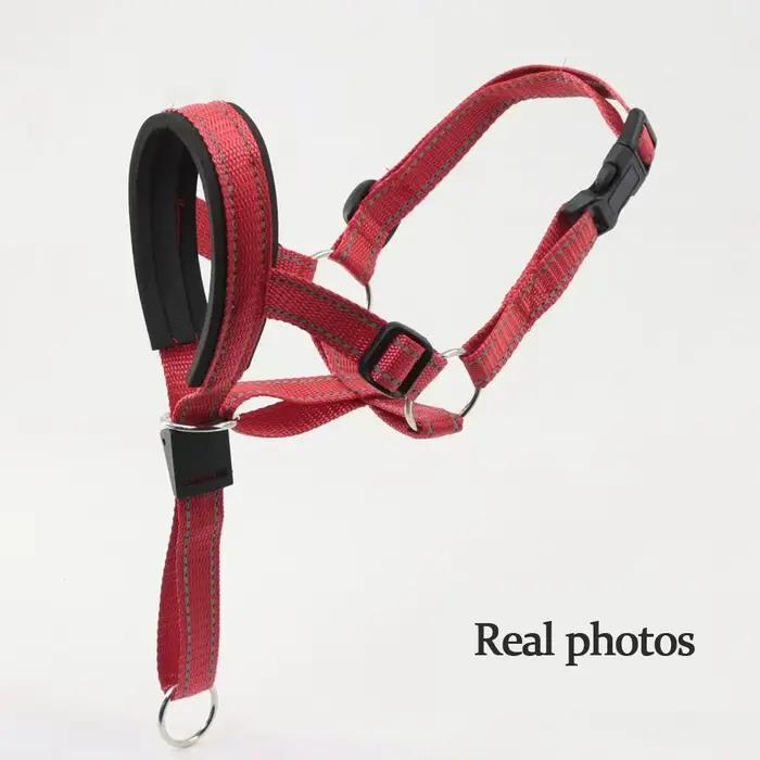 Muselière réglable pour chiens moyens et grands, laisse pour animaux de compagnie, respirante, anti-