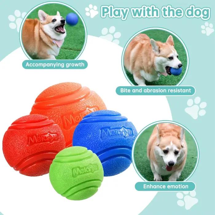 Jouets pour chiens de compagnie, balle gonflable en caoutchouc solide, résistance aux jouets à mâche