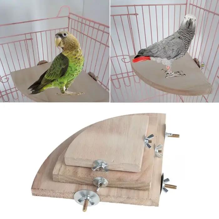 Plate-forme en bois pour perroquets et oiseaux, 1 pièce, support, jouets, perchoirs pour Branches de