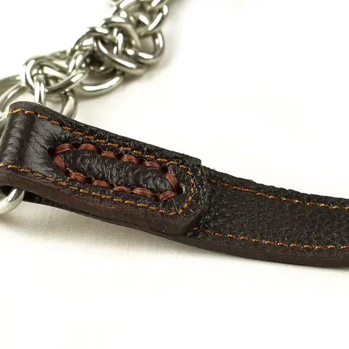 Benepaw Martingale collier en cuir sans traction Anti-fuite collier de chien d'entraînement chaîne p