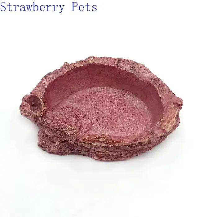 Résine Aquarium animal de compagnie Reptile mangeoire bol bassin alimentaire Pot d'eau Reptile tortu