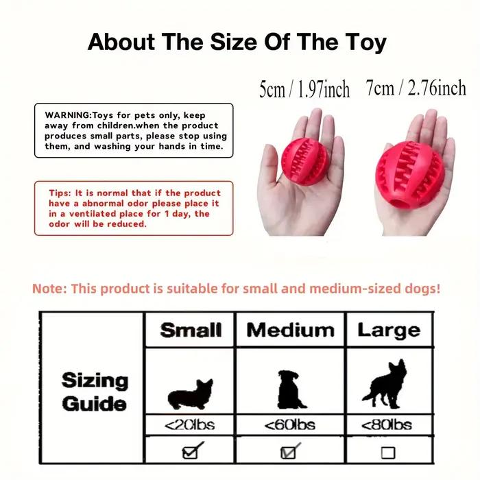 Balle de jouet pour chien, boule de jouet non toxique résistante aux morsures pour chiens de compagn