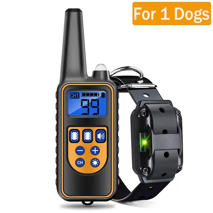 Collier Électrique Anti-Aboiement pour Chien, Étanche, avec Télécommande, Rechargeable, Dispositif d
