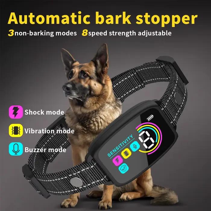 Collier de dressage automatique pour chien, anti-aboiement, aste de type C, vibrateur de choc électr
