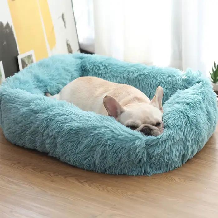 Mir en peluche pour animaux de compagnie, lit pour chien, canapé moelleux, grands paniers, petit, gr