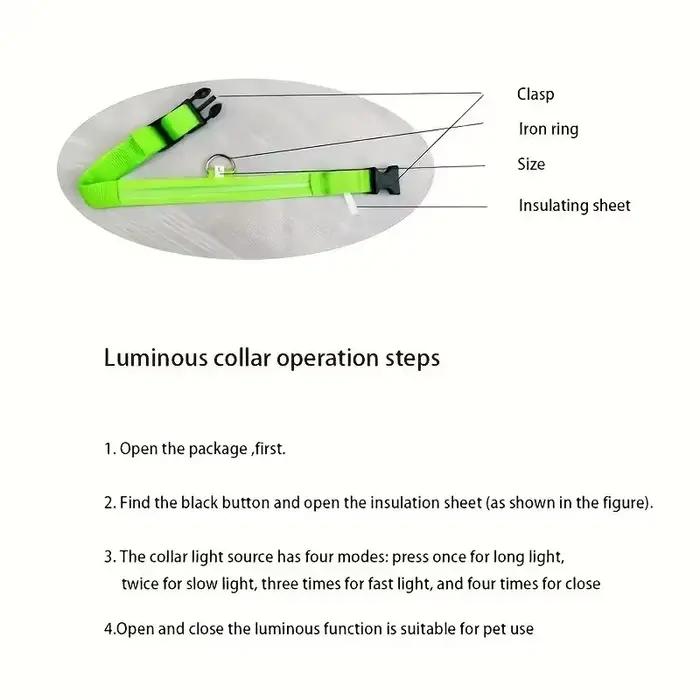 Nylon LED nuit sécurité clignotant lueur dans la nuit laisse pour chien chiens lumineux Fluorescent 