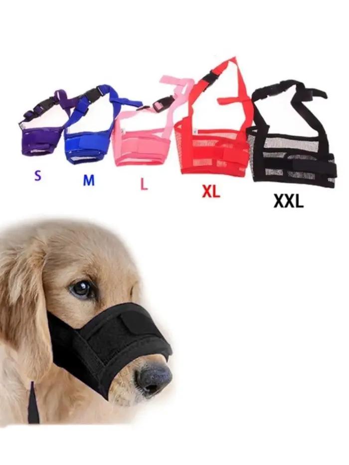 1 pièce Muselière anti-aboiement pour chiens de petite et grande taille, en maille respirante, régla