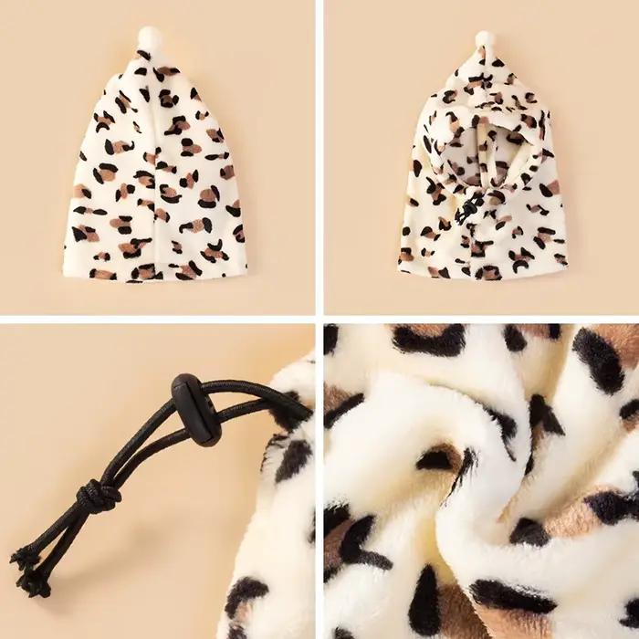 Chapeau polaire à col haut pour chien, accessoires d'hiver pour animaux de compagnie, coupe-vent, ch