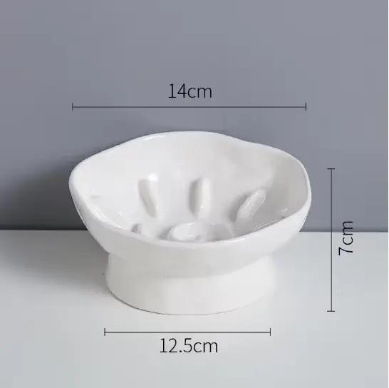 Bol de nourriture pour chat en céramique surélevé chats petits chiens bols d'alimentation lente Anti