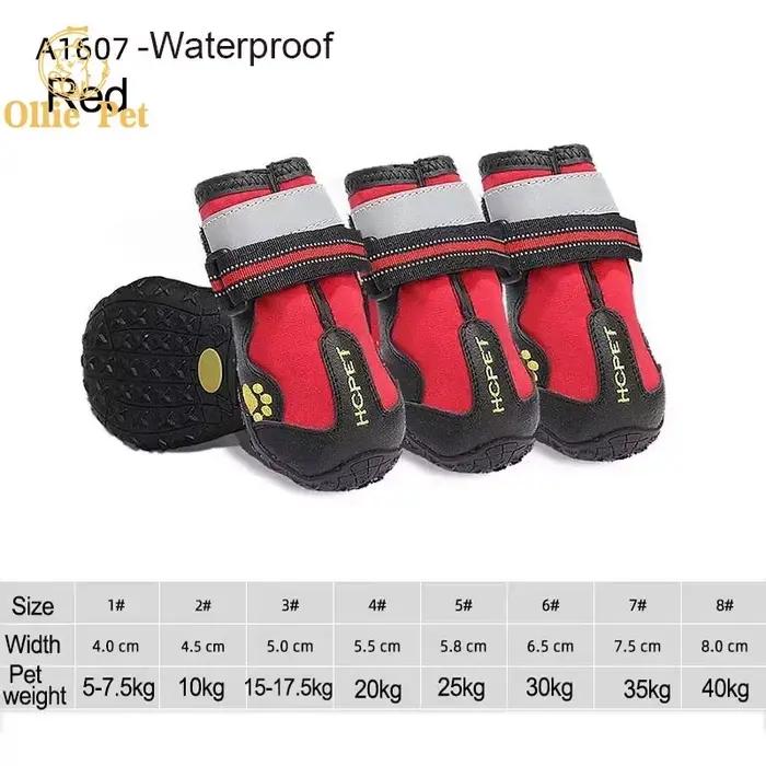 Chaussures imperméables et antidérapantes pour chiens, bottes de pluie chaudes et réfléchissantes po