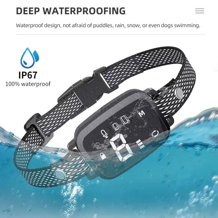 Collier Anti-aboiement existent pour Chien PupMED, Étanche, Rechargeable, Efficace, Entraînement, Do