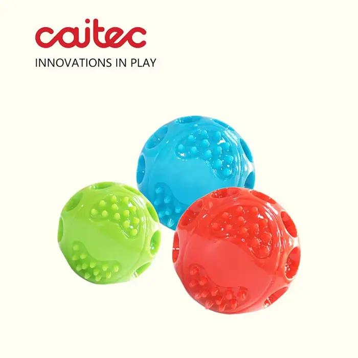 Caiec-Balle rebondisnoyaux grinçante pour chien, jouets durables et flottants, jouets pour animaux d