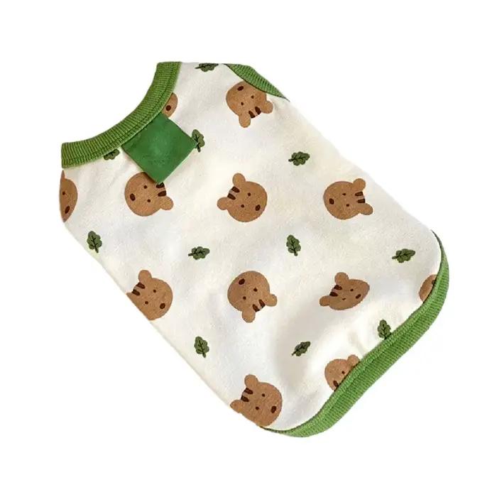 Vêtements pour animaux de compagnie chiot gilet d'été mince poméranien pull ours imprimé T-shirt Ted