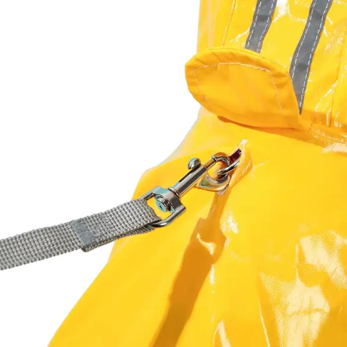 Veste imperméable pour chien, imperméable en PU pour petits chiens et chats, poncho réfléchissant po