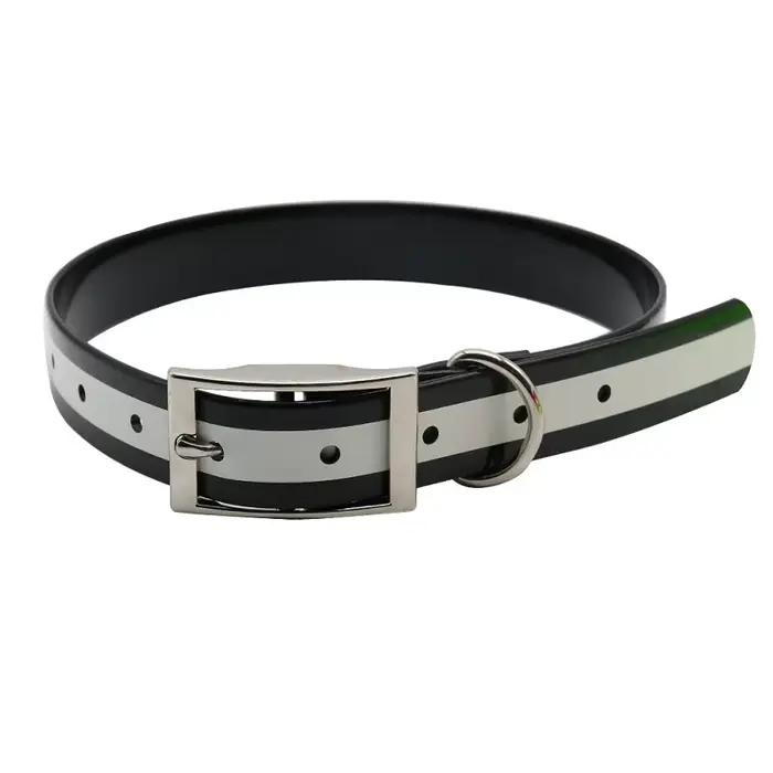 Collier pour chien en TPU + Nylon, imperméable, réglable, lumineux, pour la nuit, collier de sécurit