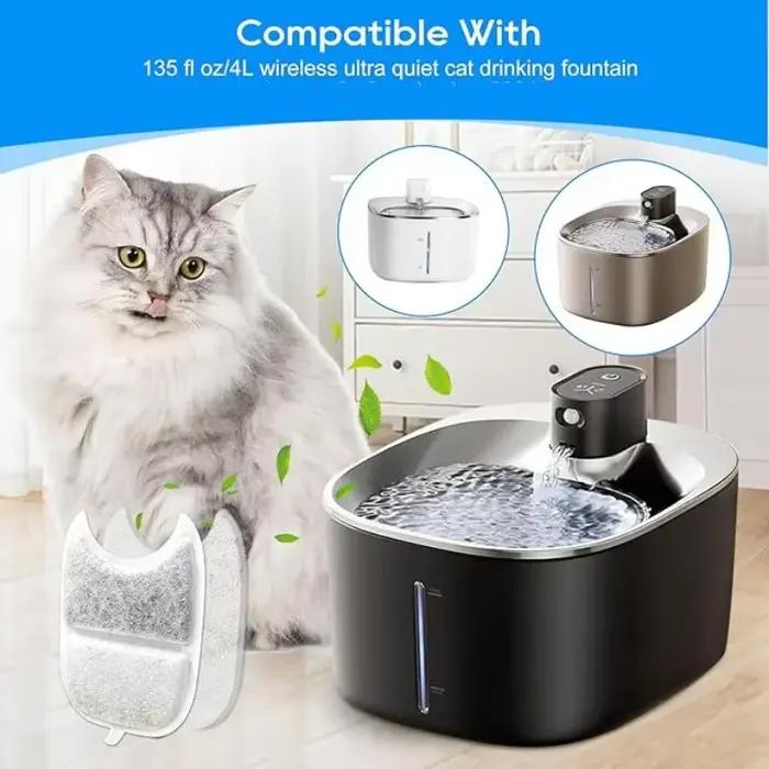 Paquet de 5/8 filtres + éponges filtre de fontaine d'eau pour animaux de compagnie de remplacement p