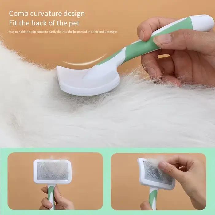 Brosse démêlante pour poils d'animaux, peigne pour chiens et chats, toilettage pour poils longs, bro