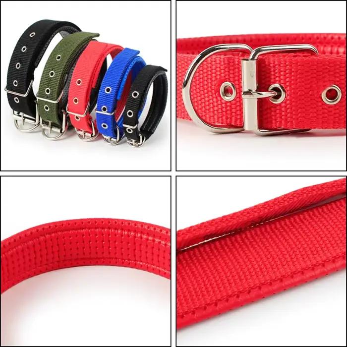Collier réglable en nylon pour petits et grands chiens, robuste, chiot, Pitbull, produits pour anima