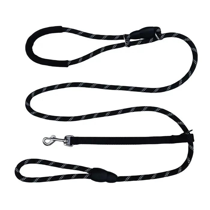 Laisse pour chien intégrée avec collier et cache-bouche, laisse durable et réglable pour empêcher le