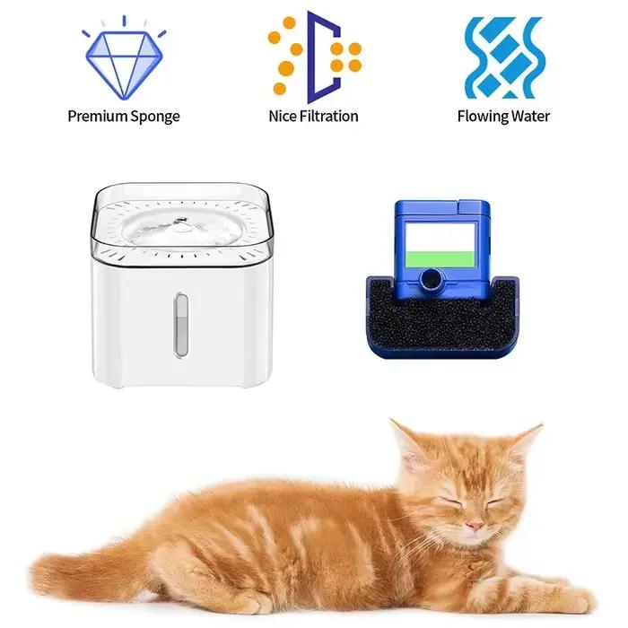 Distributeur d'eau avec filtre éponge pour animaux de compagnie, 10/4/1 pièces, pour chats et chiens