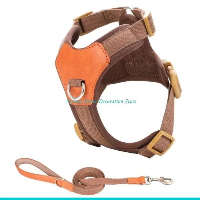 H7BF – harnais pour chien petite taille, sans traction, avec laisse, Clip réglable, boucles conforta