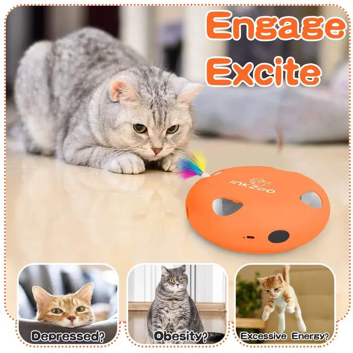 INKZOO-Jouets Interactifs Intelligents pour Chats d'Nik, existent, 7 Trous, pour Chaton, Souris, Wha